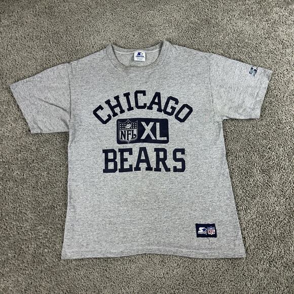 Vintage Chicago Bears Shirt Mens Medium NFL Football Tee Made USA Starter 90s - Picture 2 of 13
